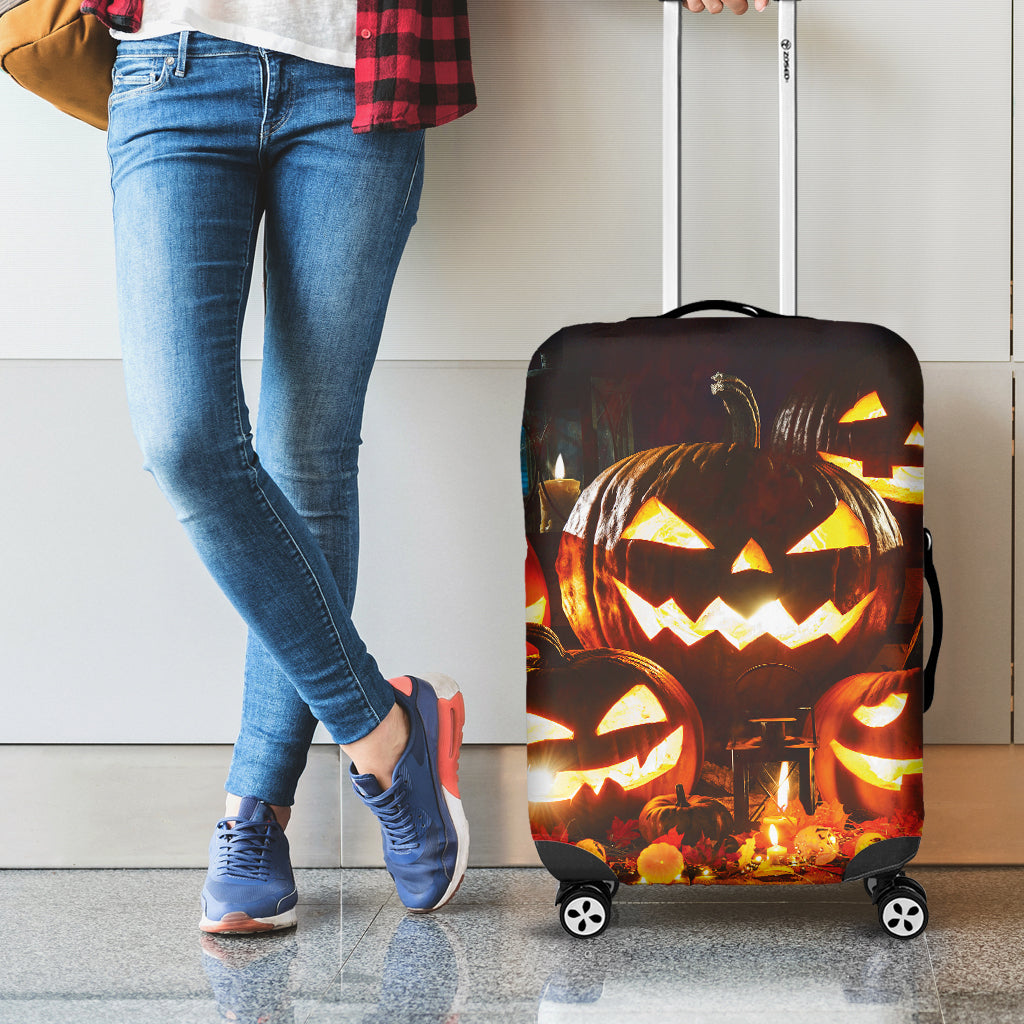 Jack-O'-Lantern Halloween Pumpkin Print Luggage Cover