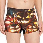 Jack-O'-Lantern Halloween Pumpkin Print Men's Boxer Briefs