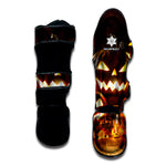 Jack-O'-Lantern Halloween Pumpkin Print Muay Thai Shin Guard