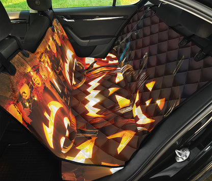 Jack-O'-Lantern Halloween Pumpkin Print Pet Car Back Seat Cover