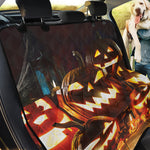Jack-O'-Lantern Halloween Pumpkin Print Pet Car Back Seat Cover