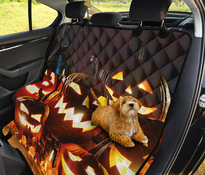 Jack-O'-Lantern Halloween Pumpkin Print Pet Car Back Seat Cover