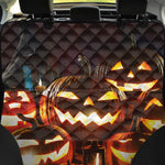 Jack-O'-Lantern Halloween Pumpkin Print Pet Car Back Seat Cover