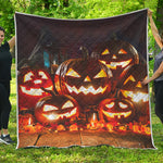 Jack-O'-Lantern Halloween Pumpkin Print Quilt
