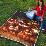 Jack-O'-Lantern Halloween Pumpkin Print Quilt