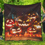 Jack-O'-Lantern Halloween Pumpkin Print Quilt