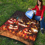 Jack-O'-Lantern Halloween Pumpkin Print Quilt