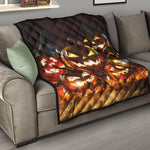 Jack-O'-Lantern Halloween Pumpkin Print Quilt