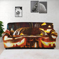 Jack-O'-Lantern Halloween Pumpkin Print Sofa Cover