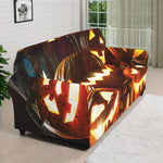 Jack-O'-Lantern Halloween Pumpkin Print Sofa Cover