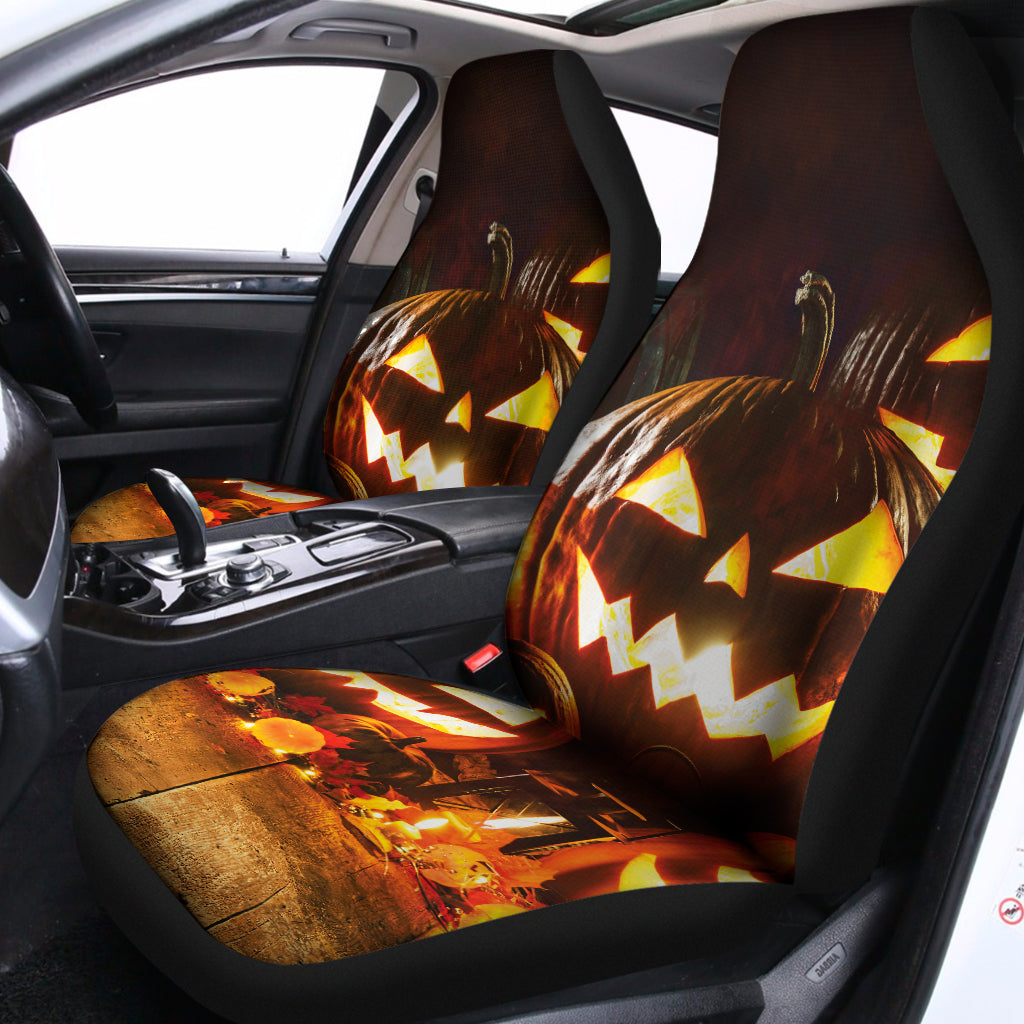 Halloween Pumpkin Print Car Seat Covers, Universal Fit Car Seat