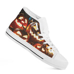 Jack-O'-Lantern Halloween Pumpkin Print White High Top Shoes