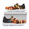 Jack-O'-Lantern Halloween Pumpkin Print White Sneakers