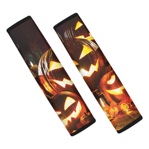 Jack-O'-Lantern Halloween Pumpkin Print Car Seat Belt Covers