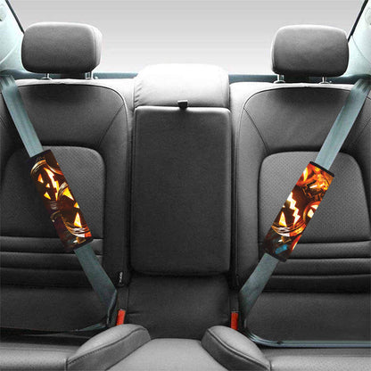 Jack-O'-Lantern Halloween Pumpkin Print Car Seat Belt Covers