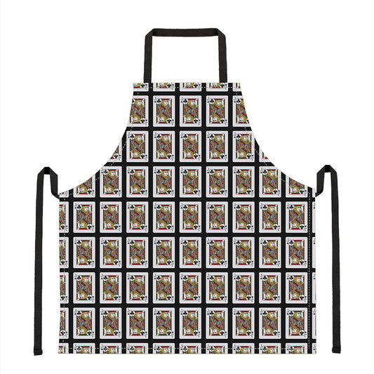 Jack Of Clubs Playing Card Pattern Print Apron