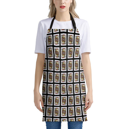 Jack Of Clubs Playing Card Pattern Print Apron
