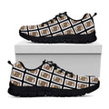 Jack Of Clubs Playing Card Pattern Print Black Running Shoes