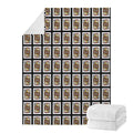 Jack Of Clubs Playing Card Pattern Print Blanket