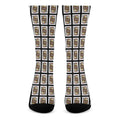 Jack Of Clubs Playing Card Pattern Print Crew Socks