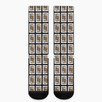 Jack Of Clubs Playing Card Pattern Print Crew Socks