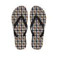 Jack Of Clubs Playing Card Pattern Print Flip Flops