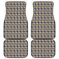 Jack Of Clubs Playing Card Pattern Print Front and Back Car Floor Mats