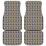 Jack Of Clubs Playing Card Pattern Print Front and Back Car Floor Mats