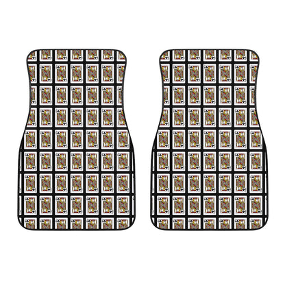 Jack Of Clubs Playing Card Pattern Print Front Car Floor Mats