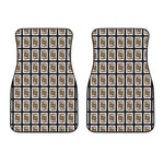 Jack Of Clubs Playing Card Pattern Print Front Car Floor Mats