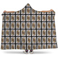 Jack Of Clubs Playing Card Pattern Print Hooded Blanket