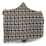 Jack Of Clubs Playing Card Pattern Print Hooded Blanket