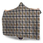 Jack Of Clubs Playing Card Pattern Print Hooded Blanket