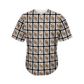 Jack Of Clubs Playing Card Pattern Print Men's Baseball Jersey