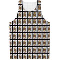 Jack Of Clubs Playing Card Pattern Print Men's Tank Top