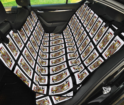 Jack Of Clubs Playing Card Pattern Print Pet Car Back Seat Cover