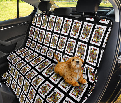 Jack Of Clubs Playing Card Pattern Print Pet Car Back Seat Cover