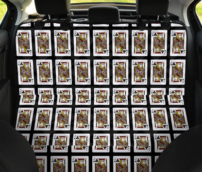 Jack Of Clubs Playing Card Pattern Print Pet Car Back Seat Cover