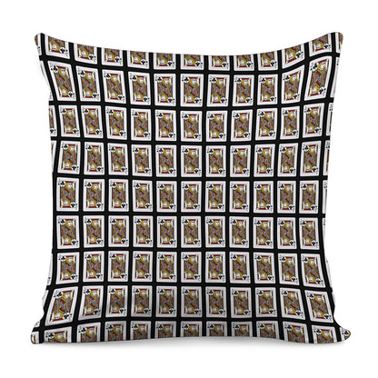Jack Of Clubs Playing Card Pattern Print Pillow Cover