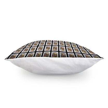 Jack Of Clubs Playing Card Pattern Print Pillow Cover