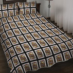 Jack Of Clubs Playing Card Pattern Print Quilt Bed Set