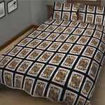 Jack Of Clubs Playing Card Pattern Print Quilt Bed Set