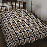 Jack Of Clubs Playing Card Pattern Print Quilt Bed Set