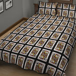 Jack Of Clubs Playing Card Pattern Print Quilt Bed Set