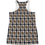 Jack Of Clubs Playing Card Pattern Print Women's Racerback Tank Top