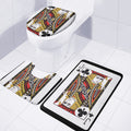 Jack Of Clubs Playing Card Print 3 Piece Bath Mat Set