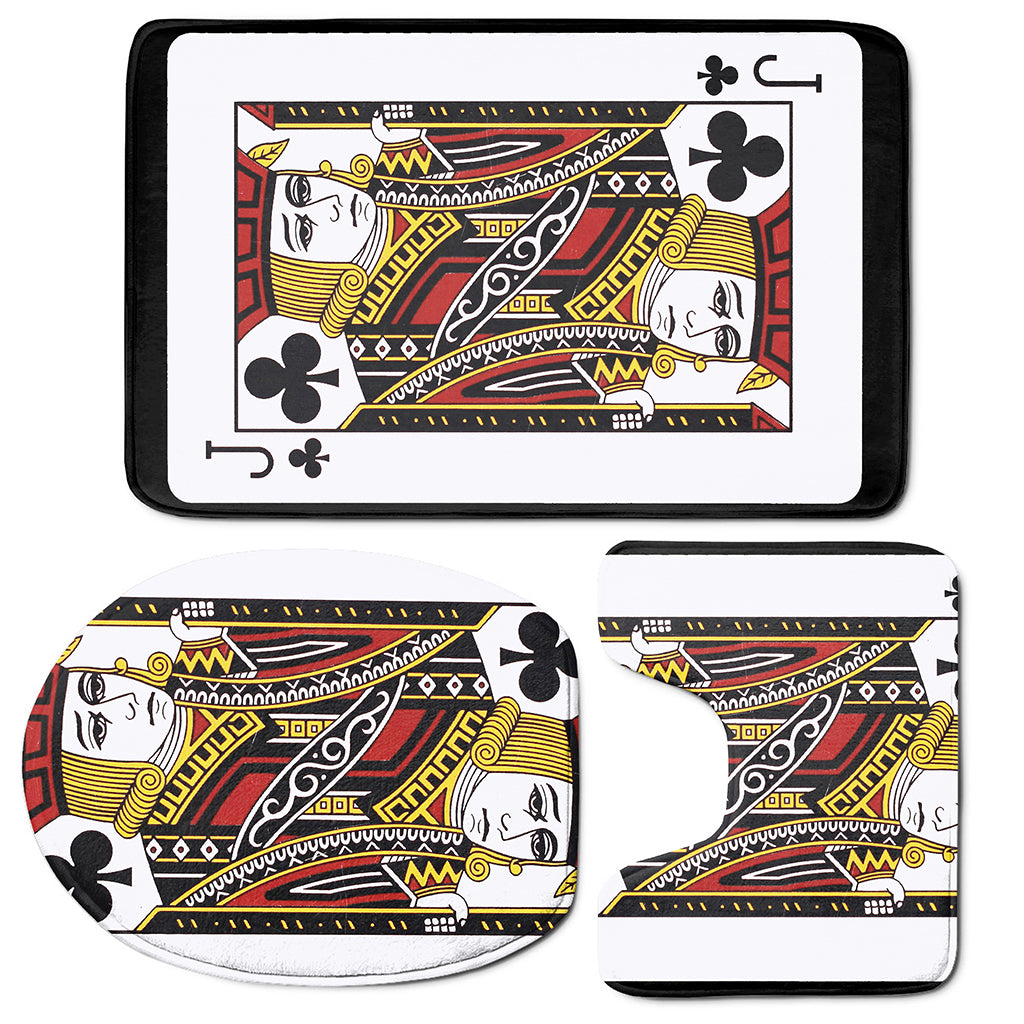 Jack Of Clubs Playing Card Print 3 Piece Bath Mat Set