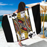 Jack Of Clubs Playing Card Print Beach Sarong Wrap