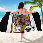 Jack Of Clubs Playing Card Print Beach Sarong Wrap