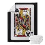 Jack Of Clubs Playing Card Print Blanket